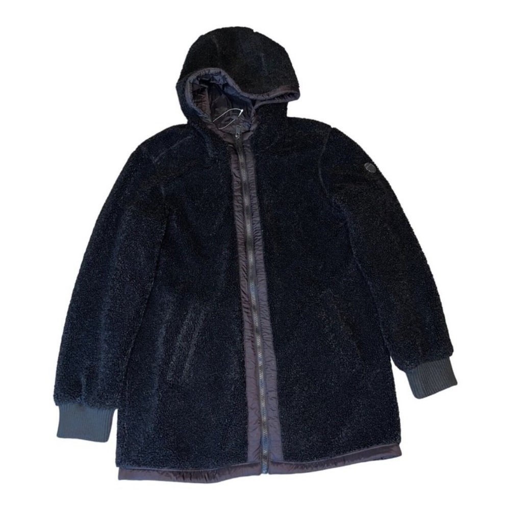 1 MADISON EXPEDITION Womens Black Hooded
Sherpa Coat - Picture 4 of 9